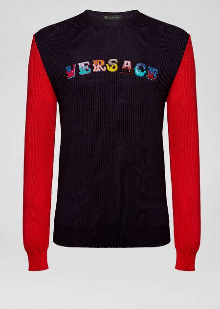 blue velvet versace jumper|versace knitwear for men.